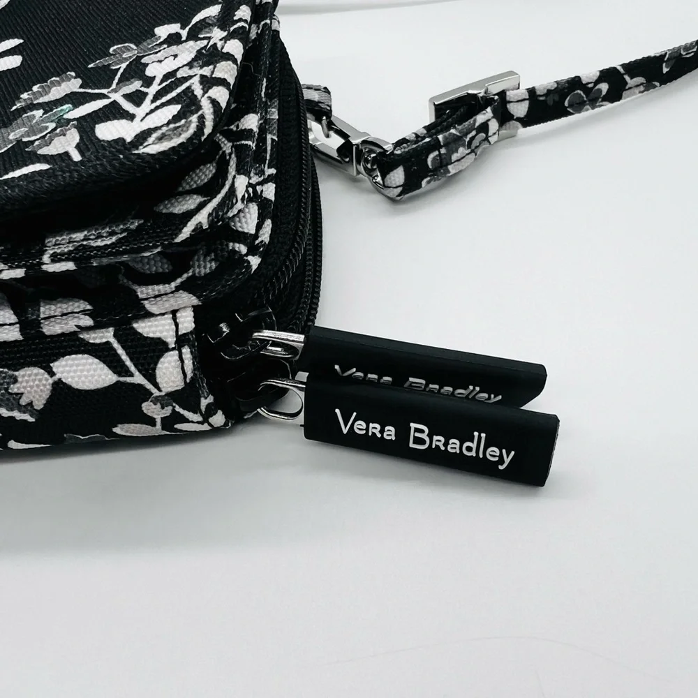 Vera Bradley Floral Black and White Women's Crossbody or wristlet Bag NWOT